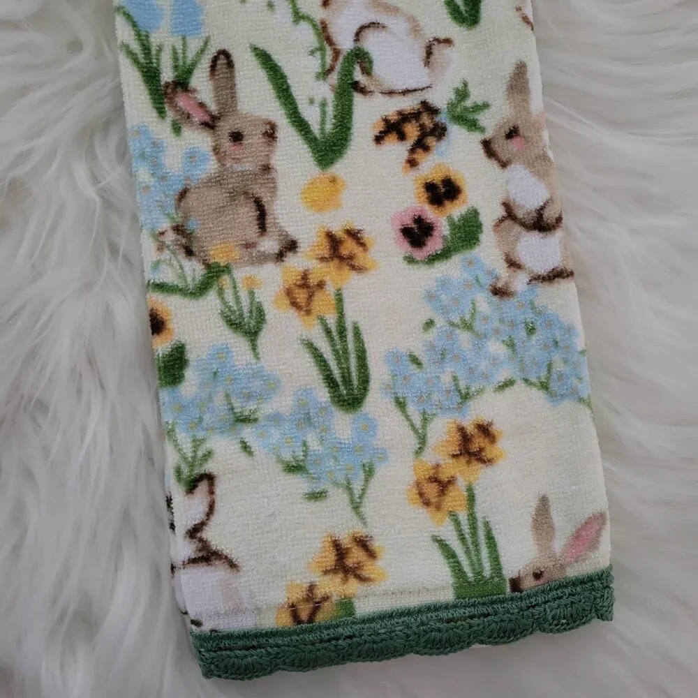Spring Bunny Design Hand Towel Set